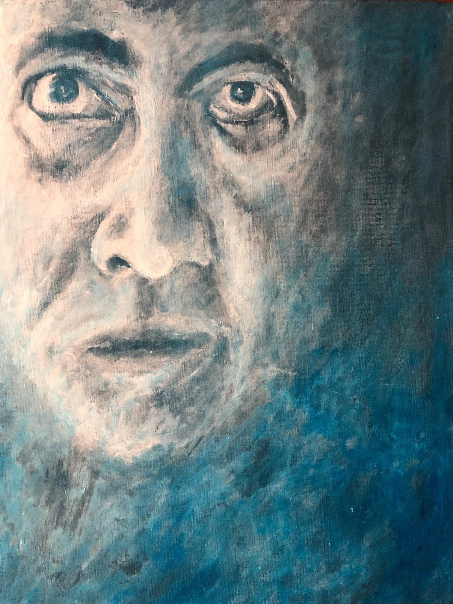 Self Portrait Night.  Acrylic on paper.jpg