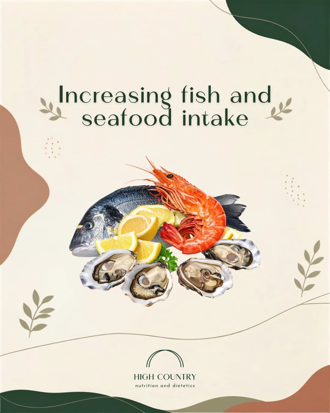 Fish &amp; seafood are packed with protein, omega-3 fats, and including them in your diet doesn't have to be complicated!

🥫 Canned tuna or salmon
🐟 Frozen fish fillets
🦐 Prawns in a stir-fry
🌮 Easy fish tacos
🍝 Seafood pasta
🥗 Tuna or salmon s