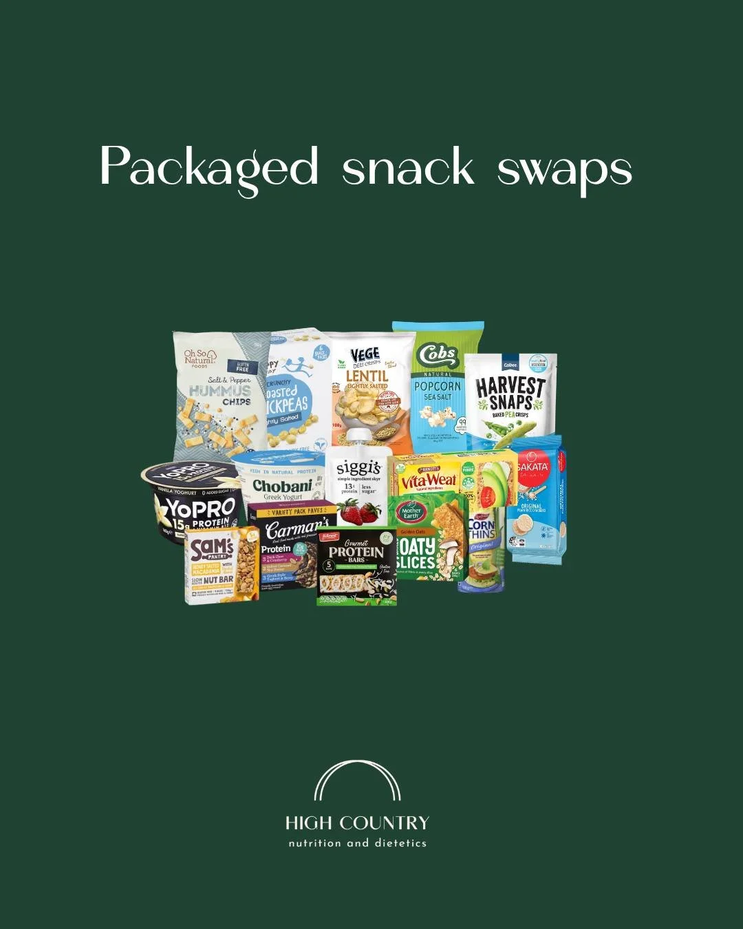 Healthy snacking doesn&rsquo;t have to mean giving up your favourite packaged foods!

It&rsquo;s all about making simple swaps that give you more protein, fibre, and nourishing ingredients, without sacrificing convenience or taste.

Swipe through for