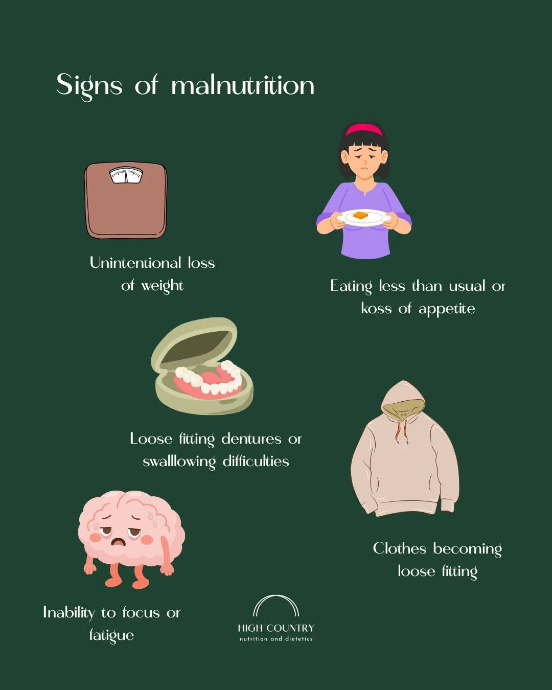 This Malnutrition Week ANZ, a few gentle prompts for checking in on someone in your community:

🌿 Are they eating less than they used to?
🌿 Have they lost interest in cooking or meals?
🌿 Are they managing alone without much support?
🌿 Have they m