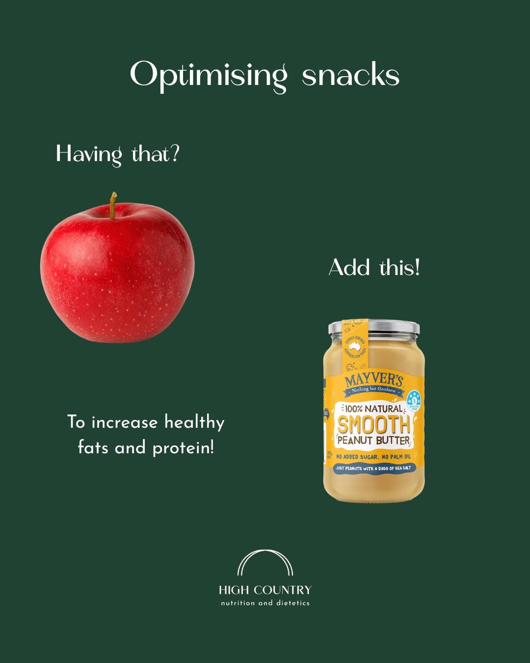 Often, good nutrition is about what you can ADD, rather than REMOVE.

Keep snacking easy and nourishing with these quick additions!!

 #HealthyEating #DietitianTips #FuelYourBody #nutritiontips #HealthyHabits #healthysnacks #BalancedDiet