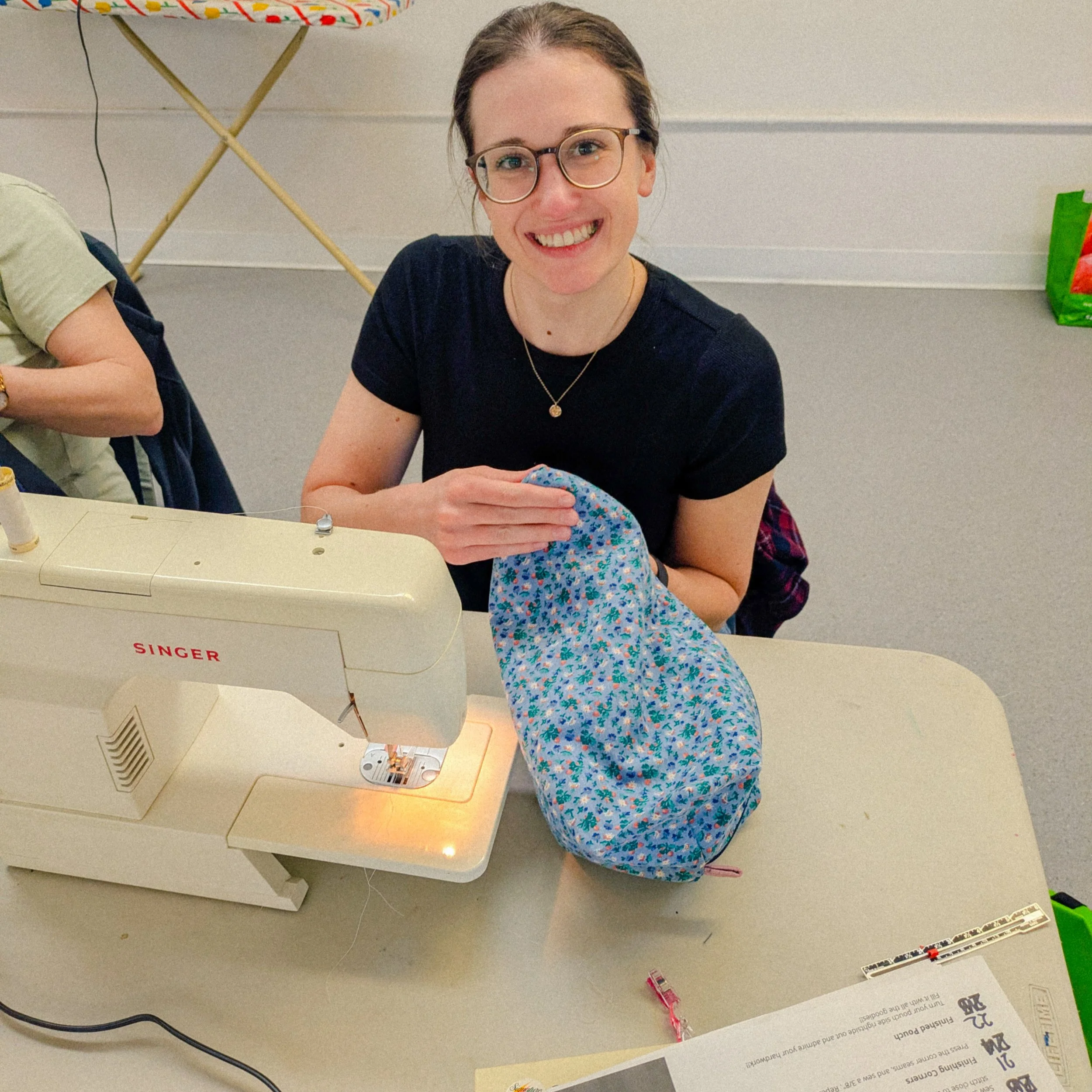 We just finished up another round of beginner sewing class! All of our students were so enthusiastic and each of them left with their hand sewn pouch! Such a great time hanging out with other people excigted about sewing! We are so grateful to everyo