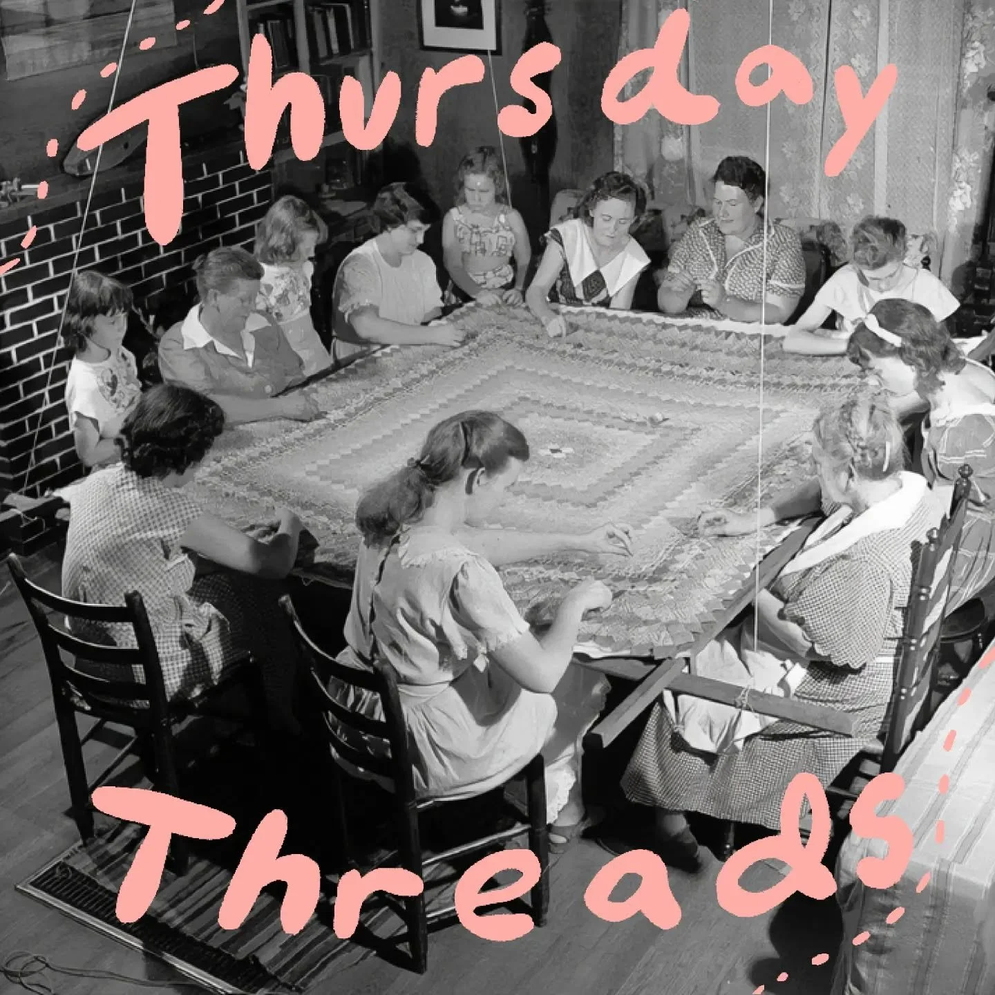 After much discussion in our classes we have realized there needs to be a space for a drop in sewing circle! We will be trying once or twice a month to have a drop in night where you can bring in a project and get some help or just hang out and blab.