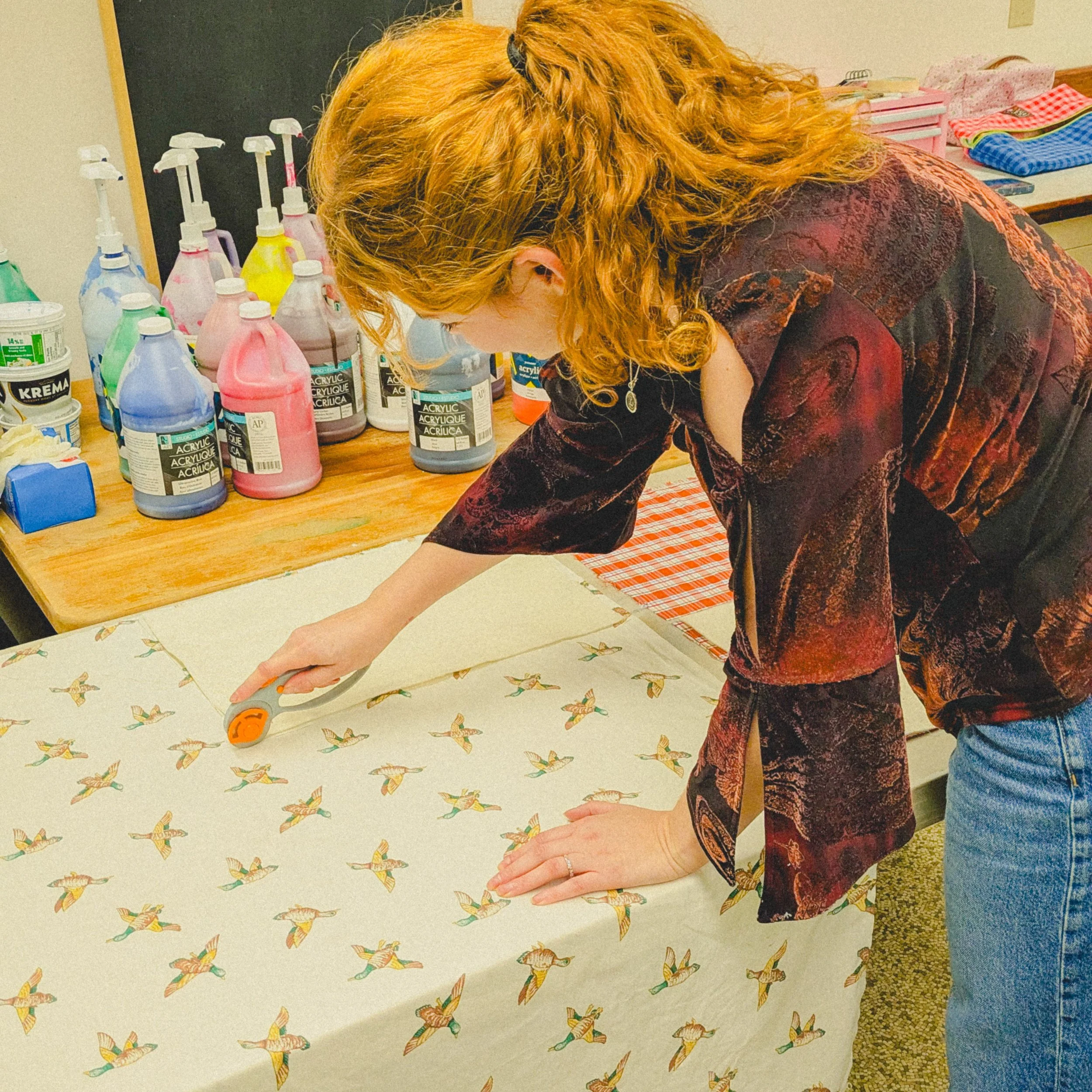 Our next batch of beginner sewists are hard at work cutting out fabric and putting their new found skills to the test!