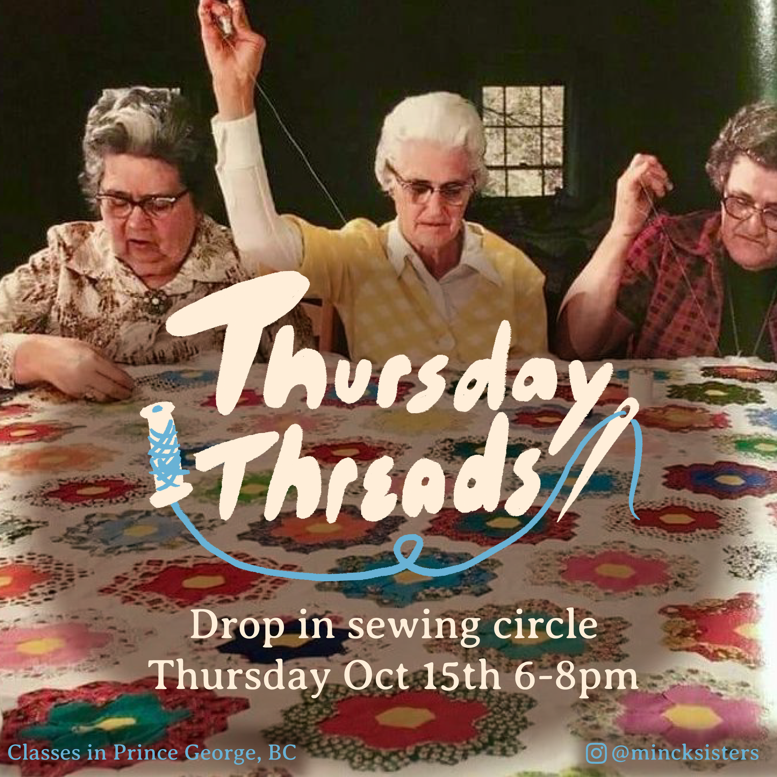 Thursday Threads - Drop in Sewing Circle Oct 15th