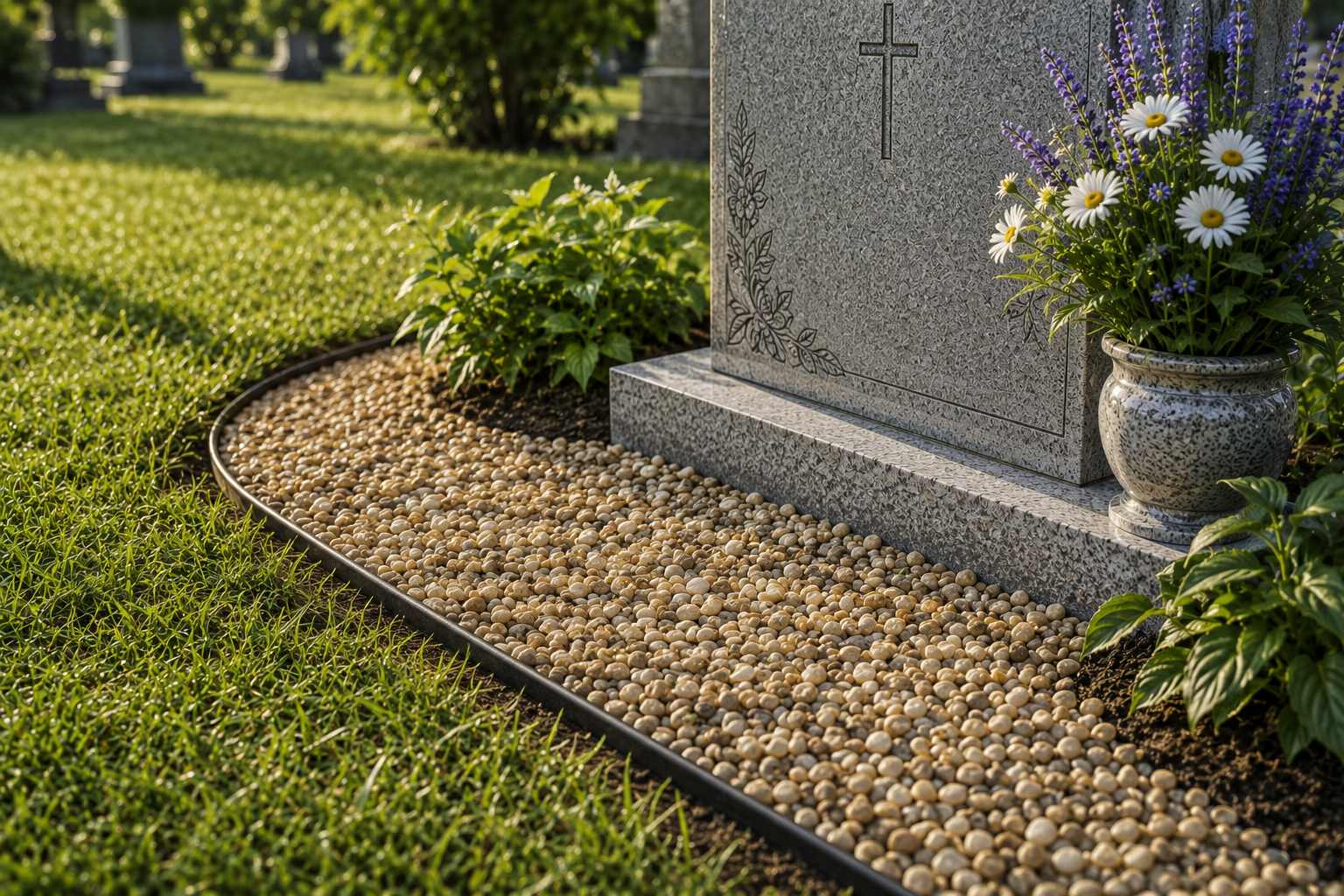 Pea Gravel Border Apron