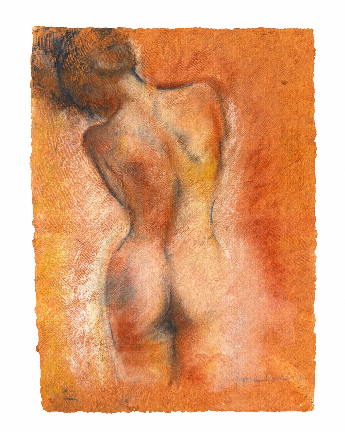 Desnudo femenino en pastel