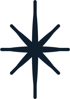 A stylized representation of a snowflake with a central vertical axis and symmetrical branches extending outward.