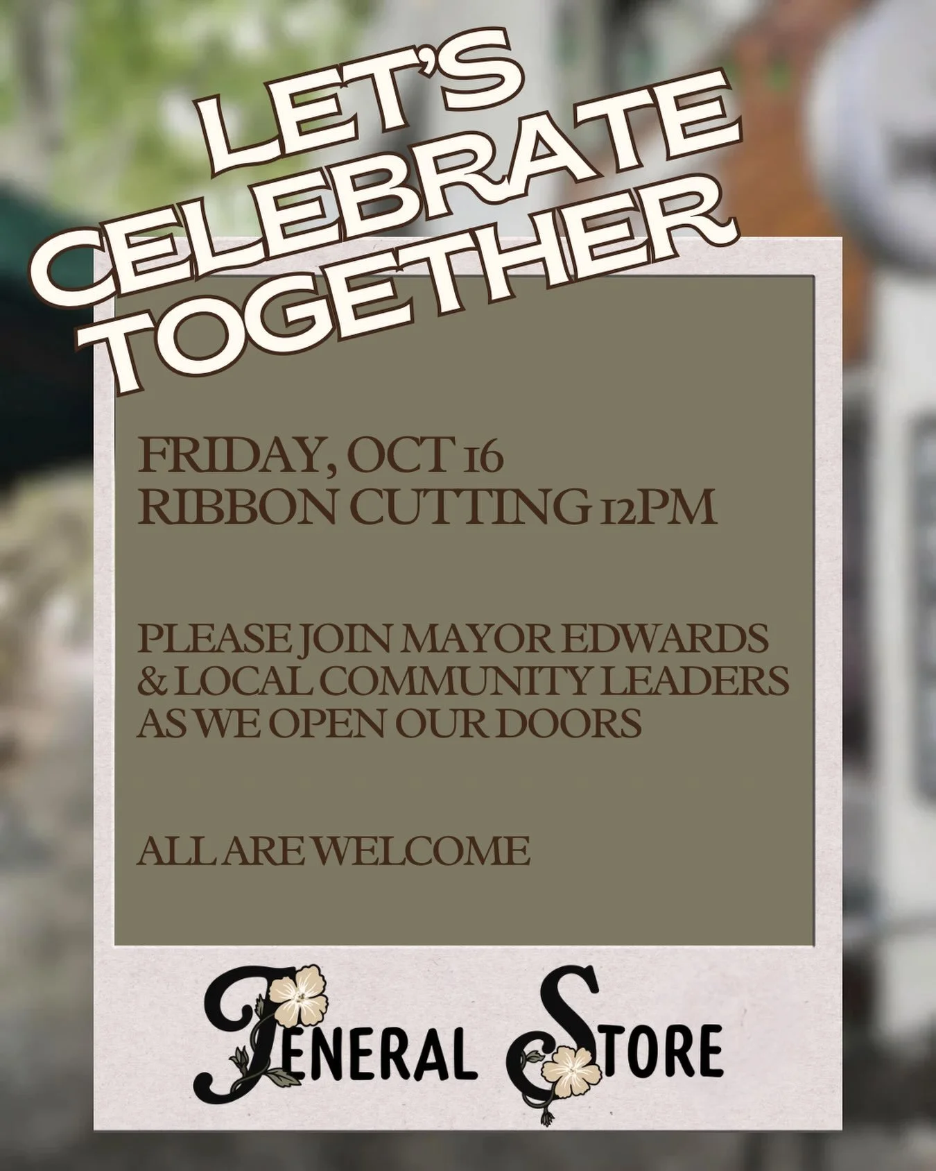 Our ribbon cutting is one week from today! ✂️🎉

We&rsquo;re so excited to celebrate with YOU, the community that&rsquo;s made Jeneral Store possible. Join us for the ribbon cutting with Mayor Edwards @danafornarberth and local community leaders. All