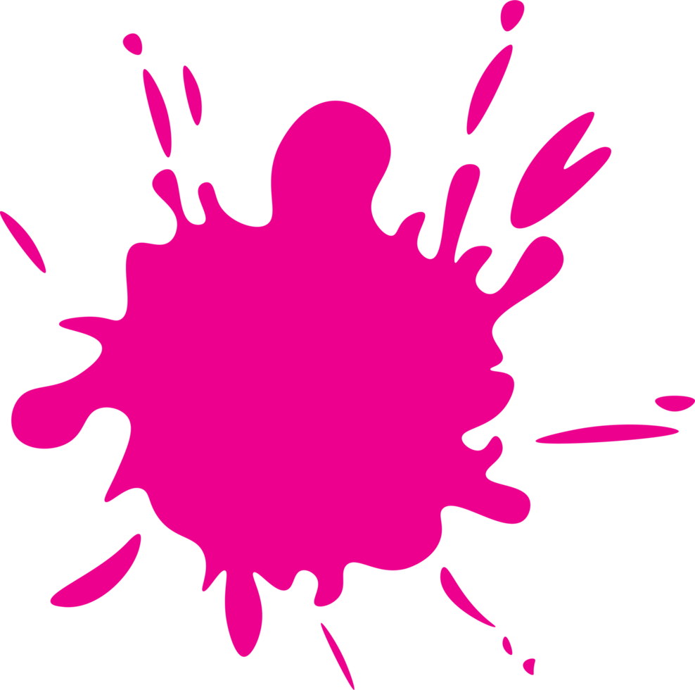 Pink paint splatter on a black background.