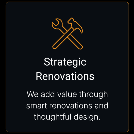 Strategic renovations icon - property value enhancement through thoughtful design