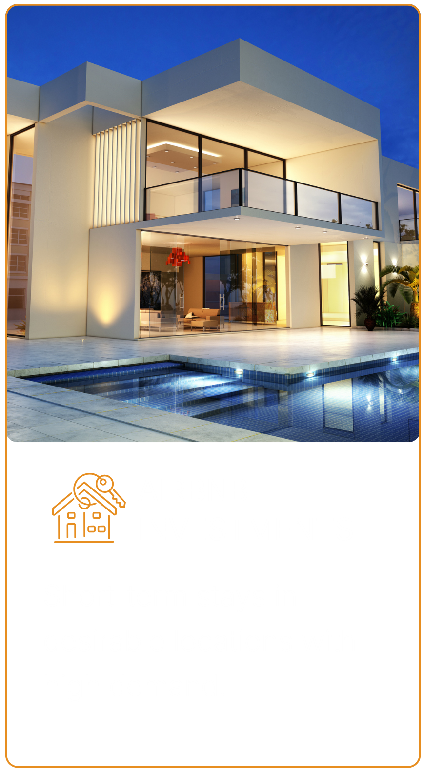 Luxury short-term vacation rental property with pool