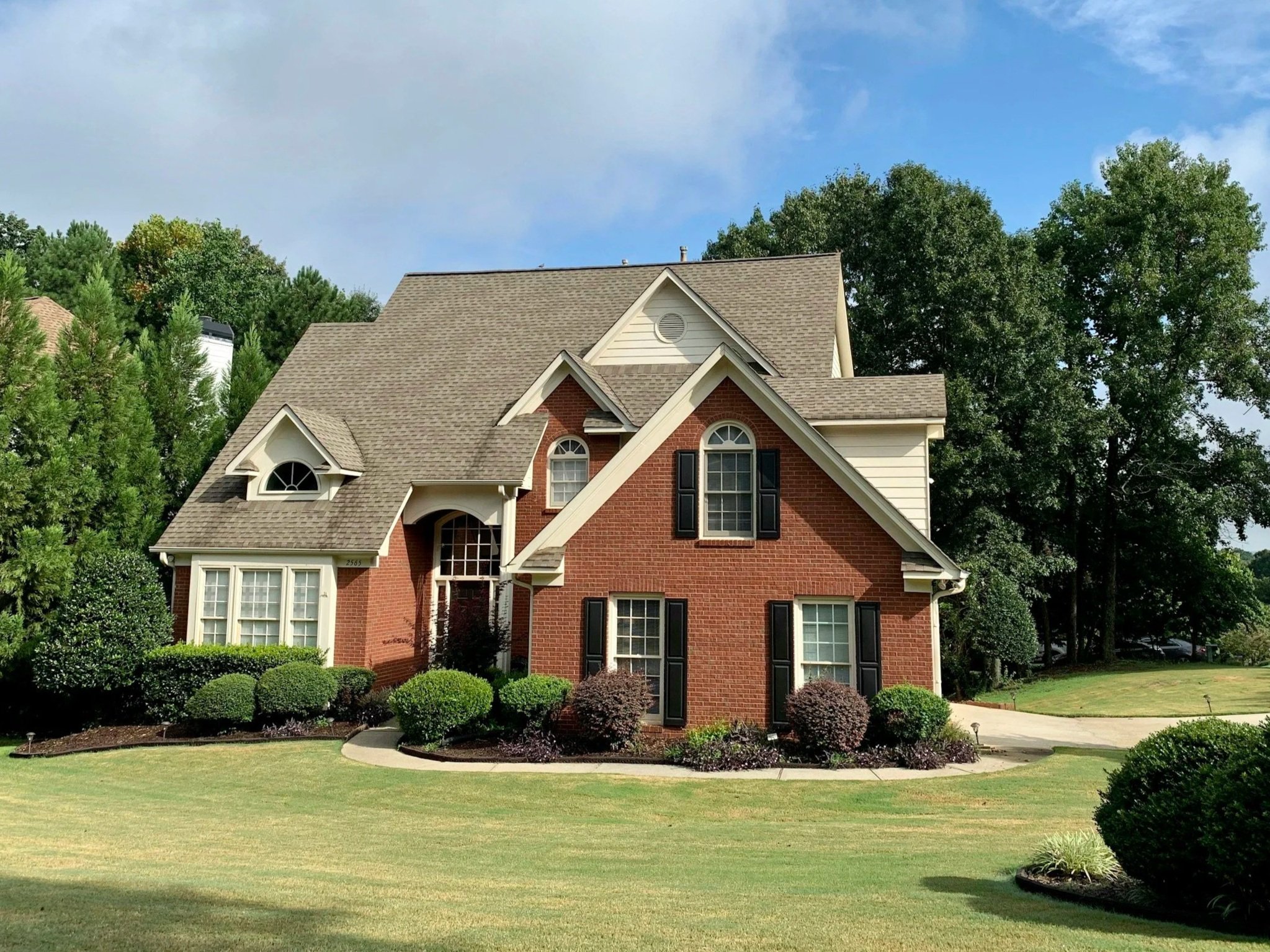 Completed residential home transformation exterior highlight