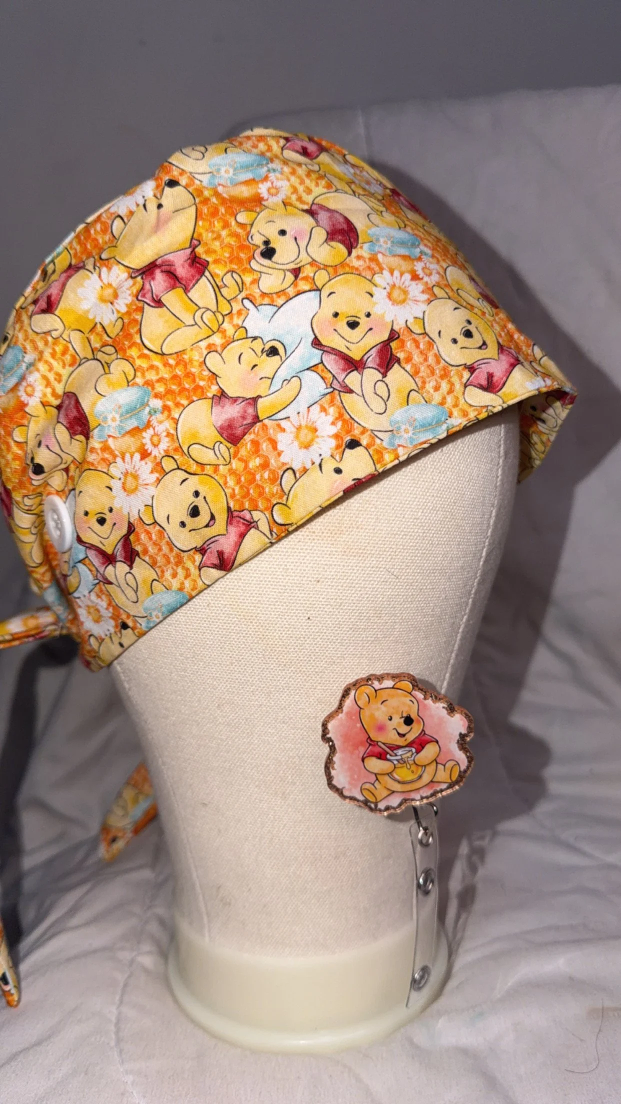 Winnie The Pooh Cap w/Badge Reel