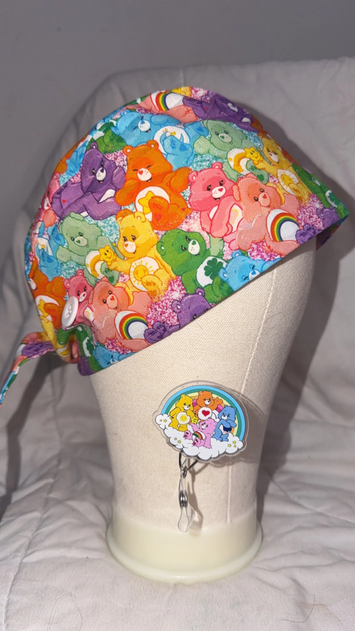 CareBear Scrub Cap w/Badge Reel