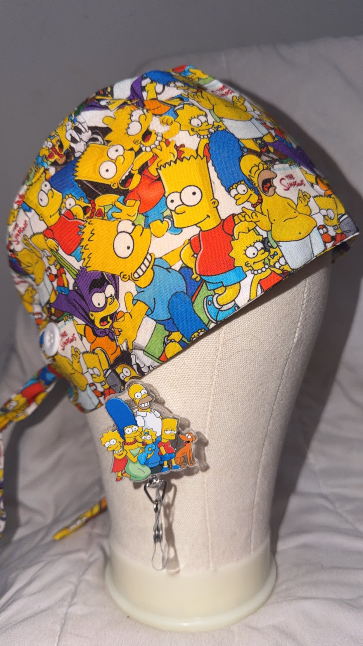Simpson Scrub Cap w/ Badge Reel