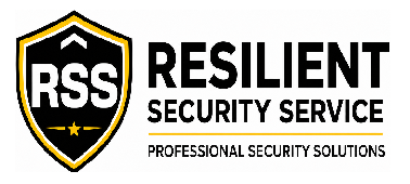 Resilient Security Service logo with shield emblem and text