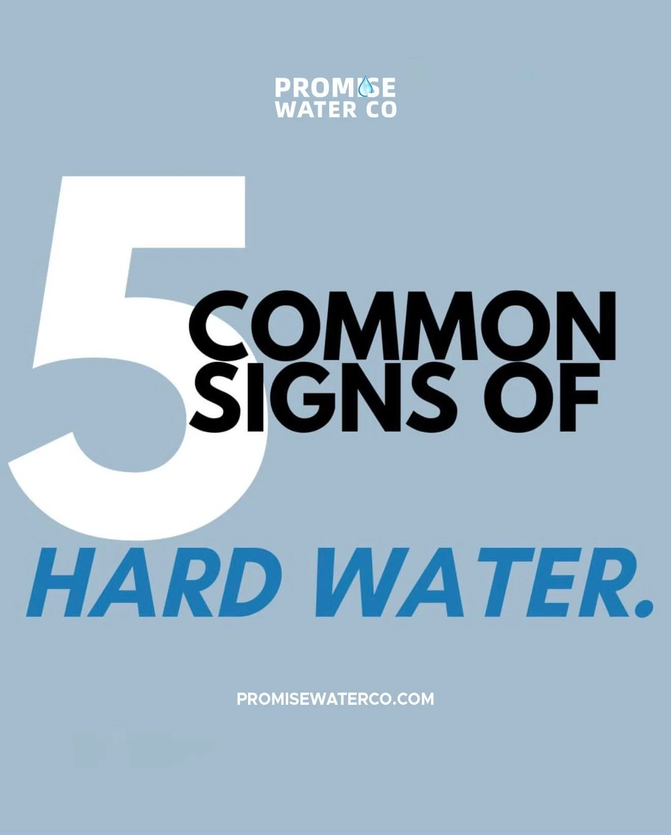 Tired of battling white spots, dry skin, &amp; low water pressure? 💧These are all signs your home has hard water &amp; Promise Water Co can help fix it for good. 

Our systems remove the minerals causing buildup so your water feels softer, tastes be