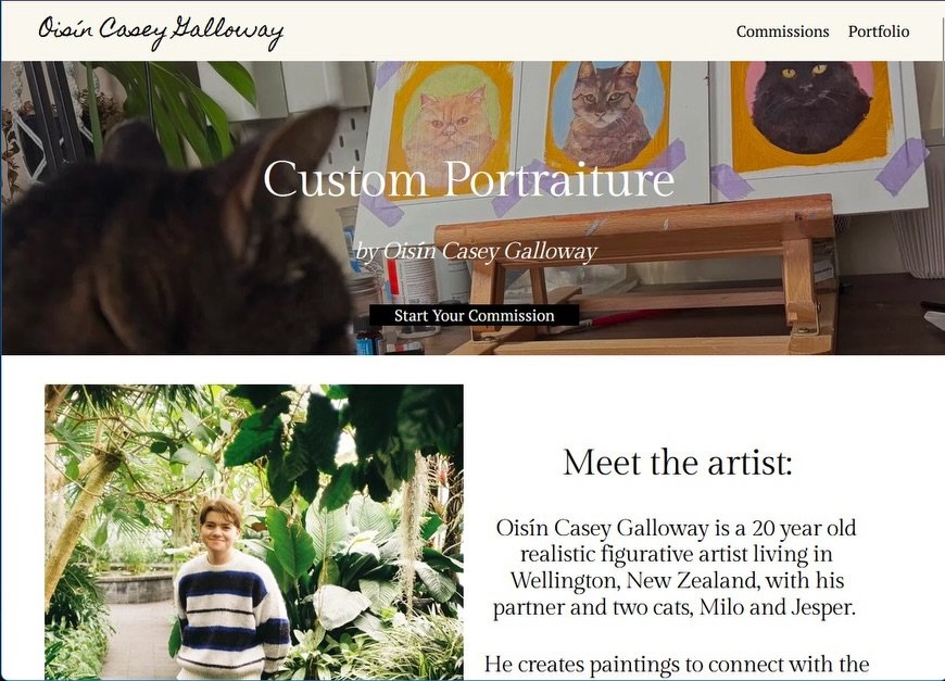 Shiny new website! Still a work in progress but come along as I figure it out! Please share to anyone you know who commissions artists! Link in my caption!