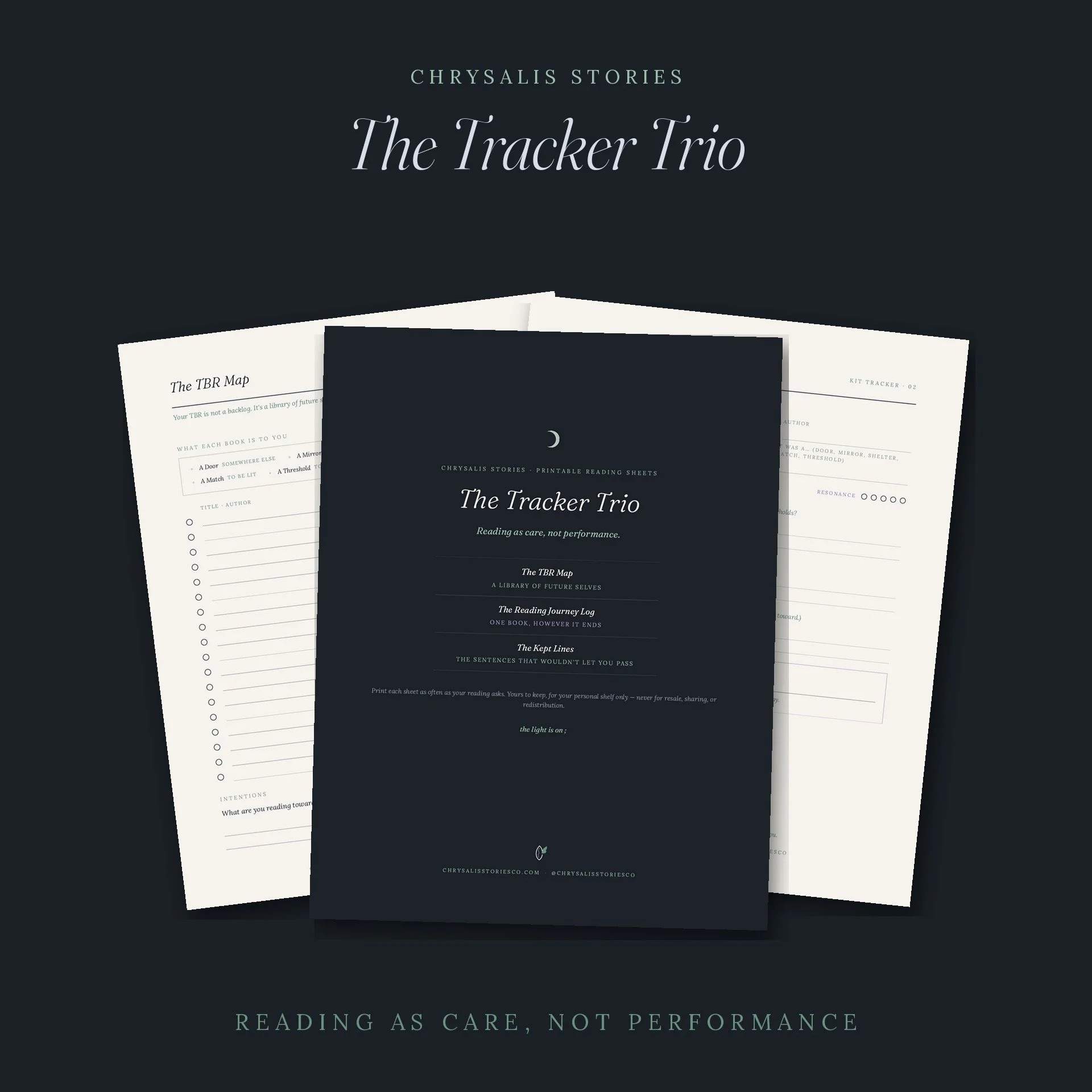 The Tracker Trio — Printable Reading Sheets