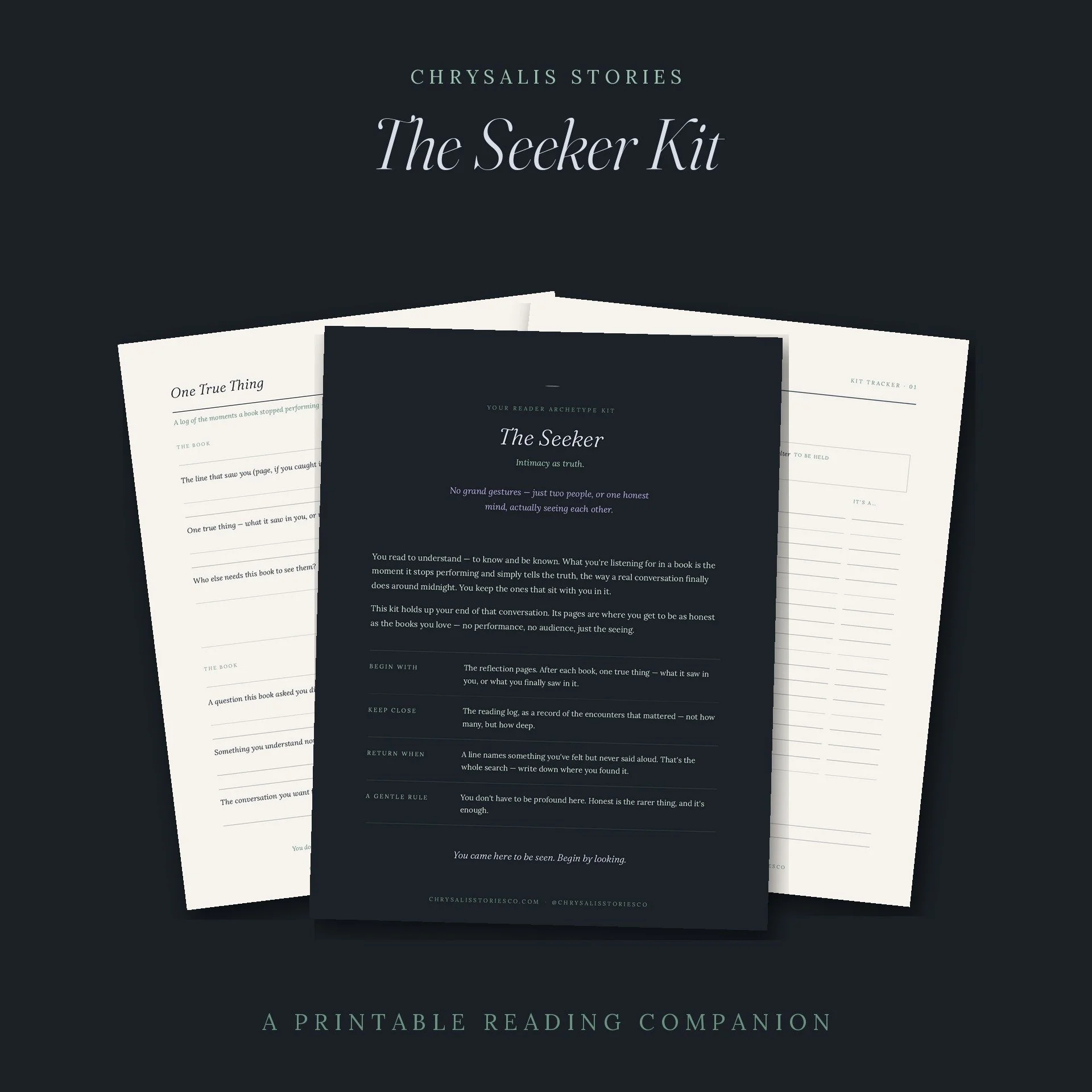The Seeker Kit — A Printable Reading Companion