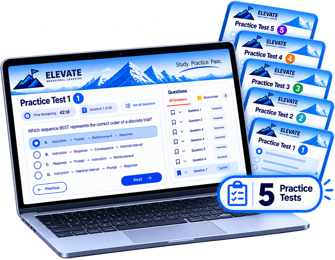 Elevate's 5 Practice Exam Pack