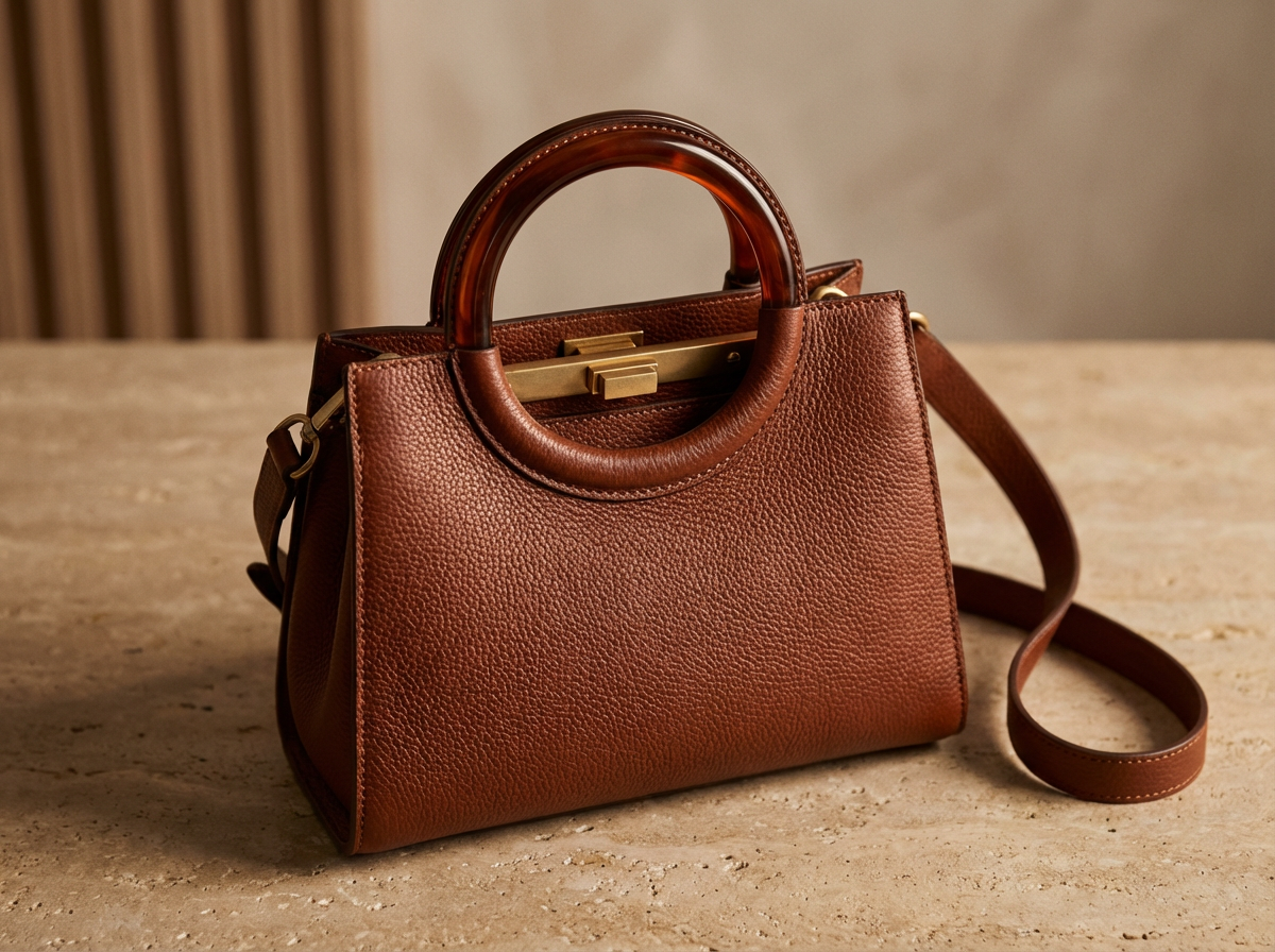Pebbled Leather Handbag