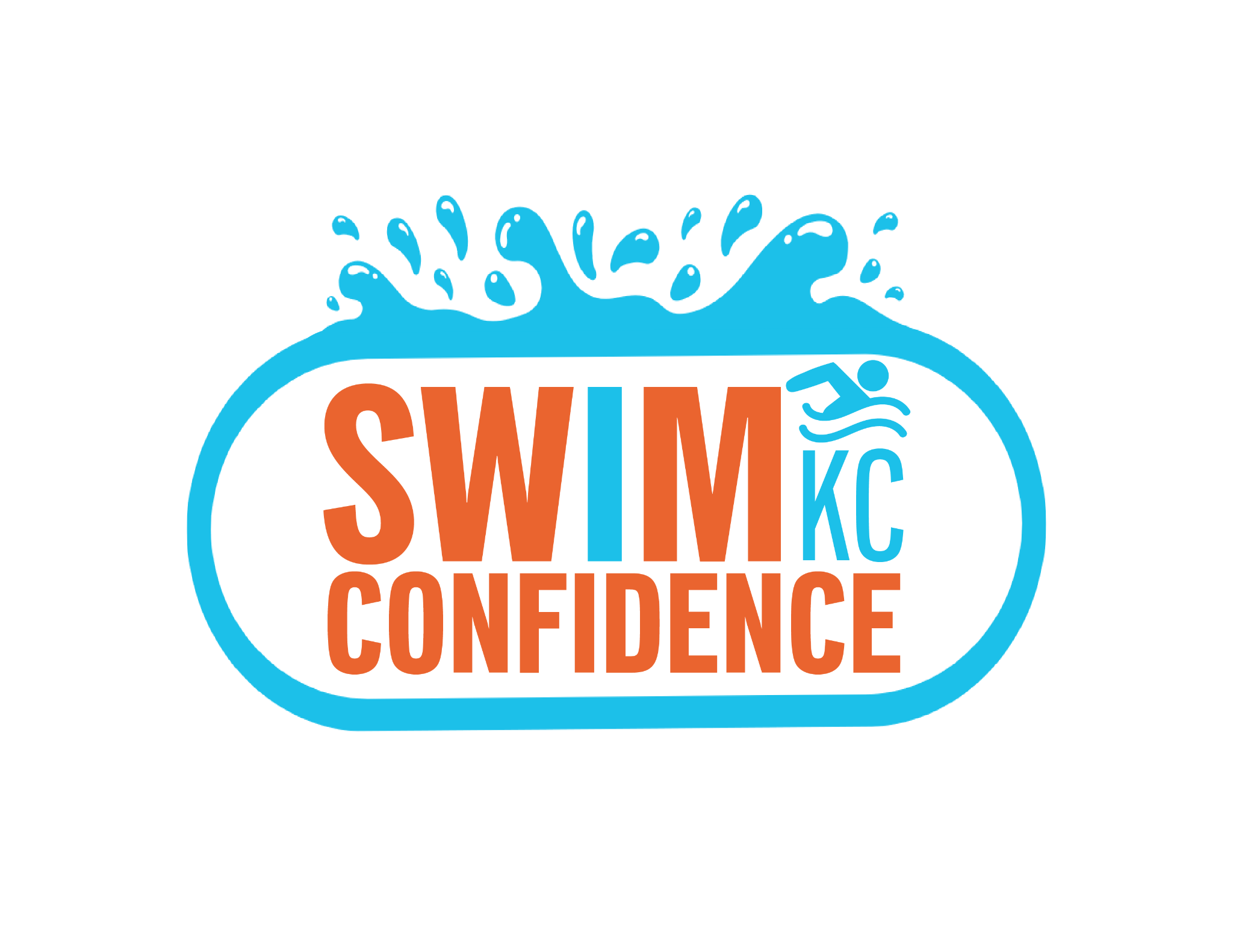 Original Swim KC Confidence graphic with splash outline