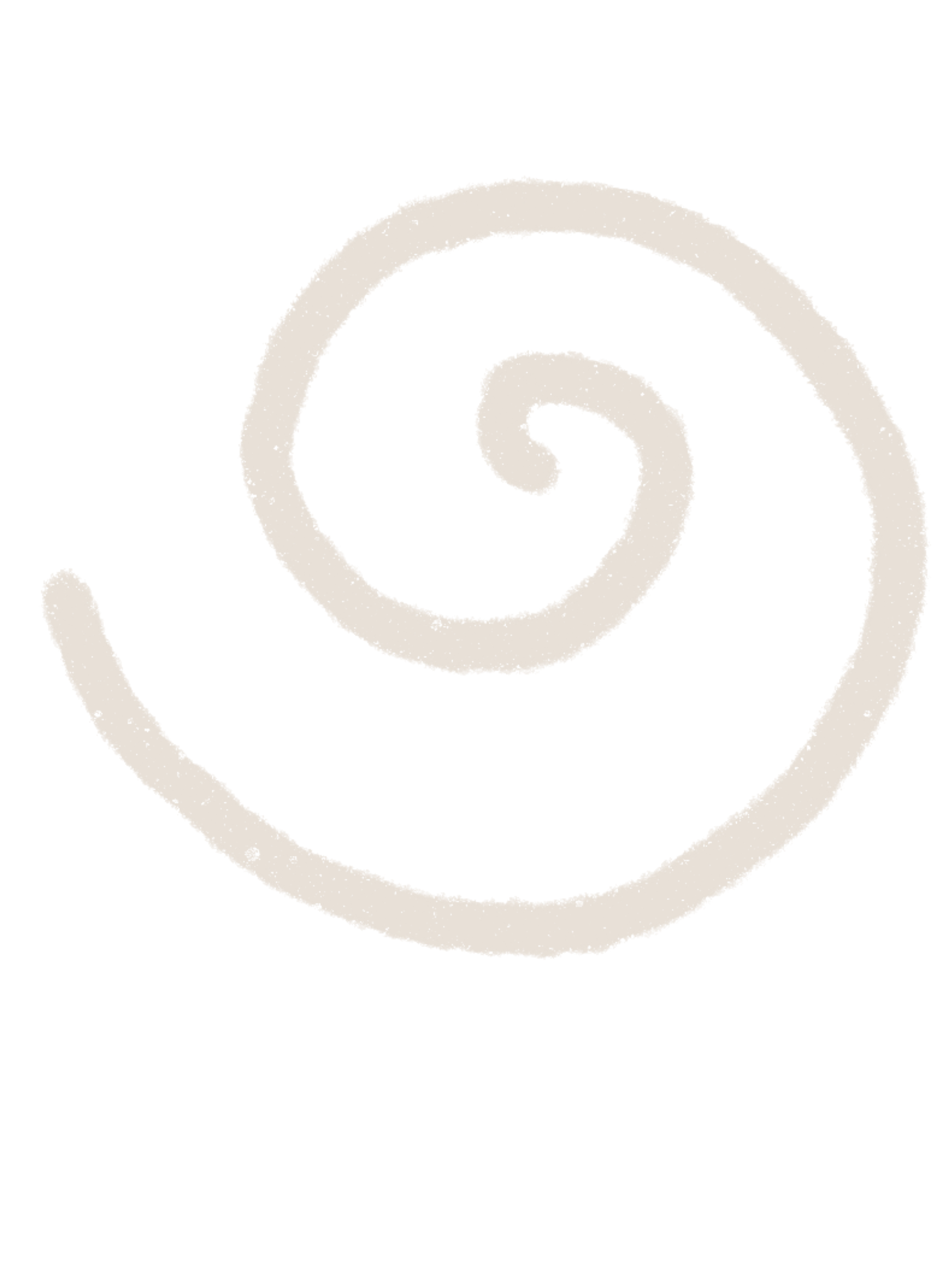 A white spiral drawn on a black background.
