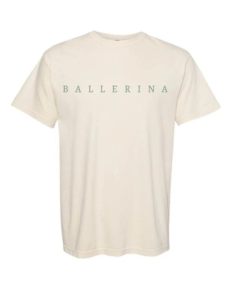 BALLERINA-t-shirt-Ivory-w-garden-green-text.jpg
