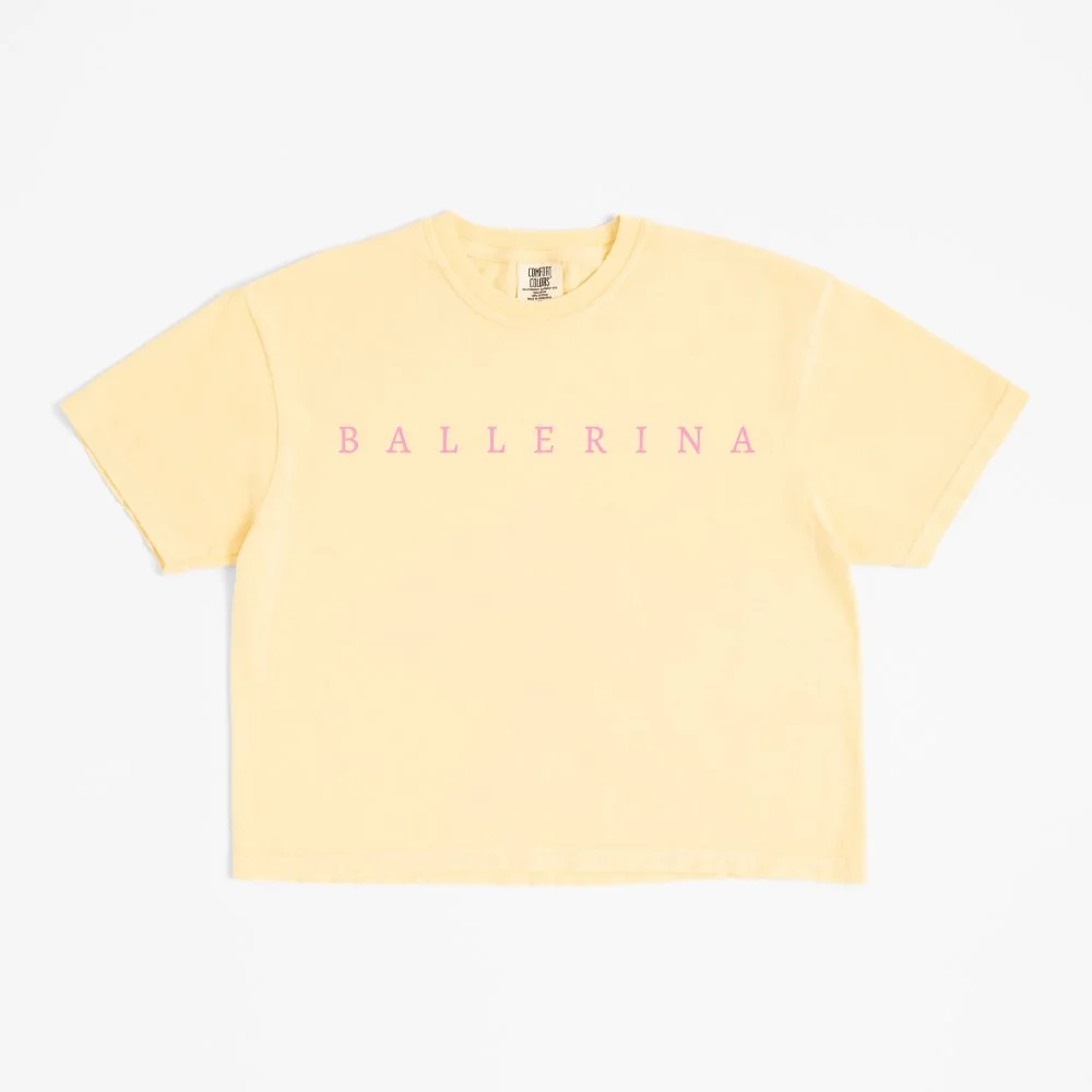 BALLERINA boxy crop  T Shirt