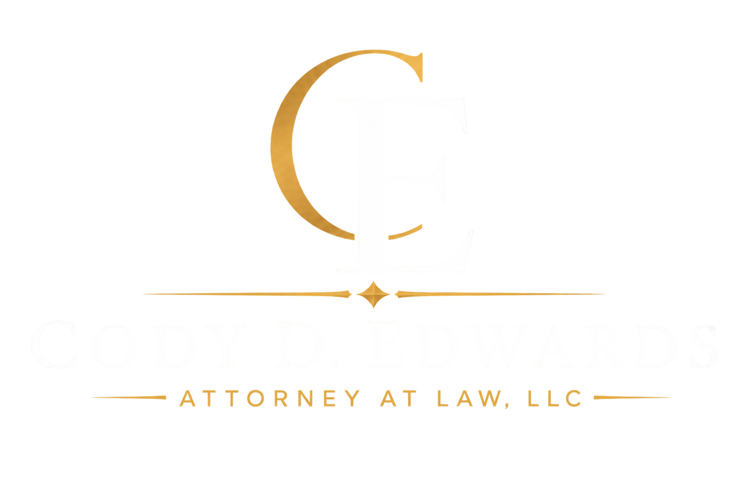 Logo for Cody D. Edwards, Attorney at Law, PLLC, featuring a stylized letter 'C' in gold with a red background, and the name and title in white and red text.