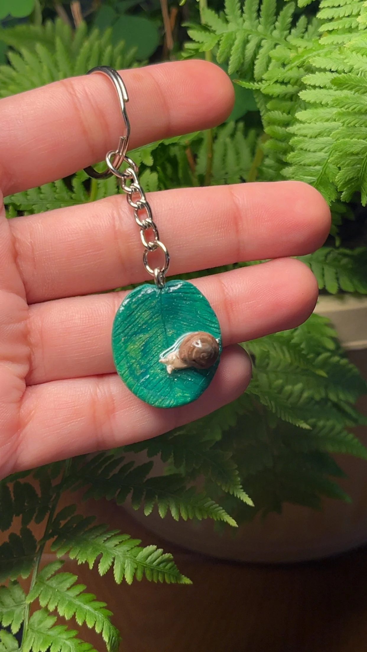 Snail keychain