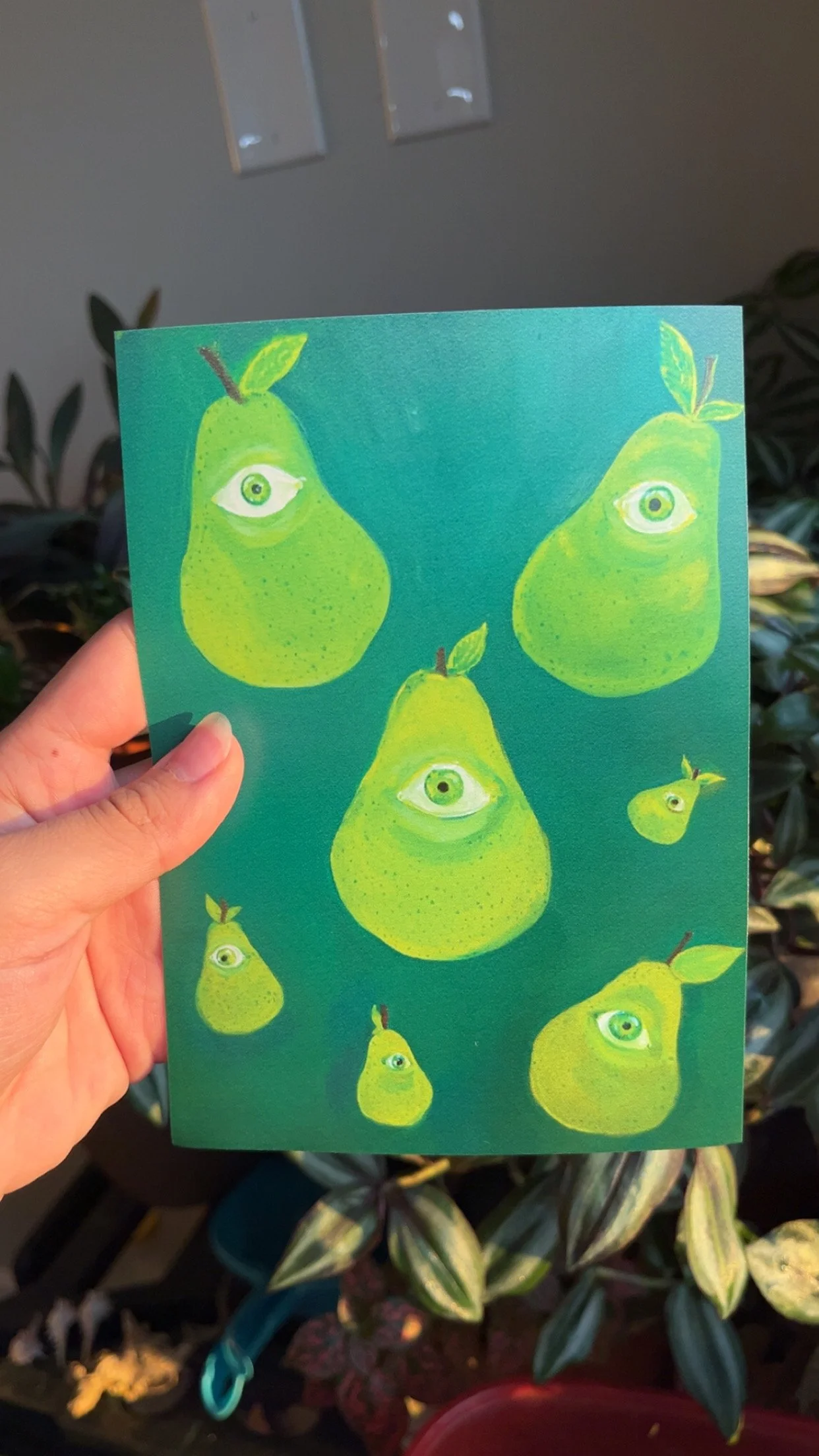 Print- 5x7 Peering pears