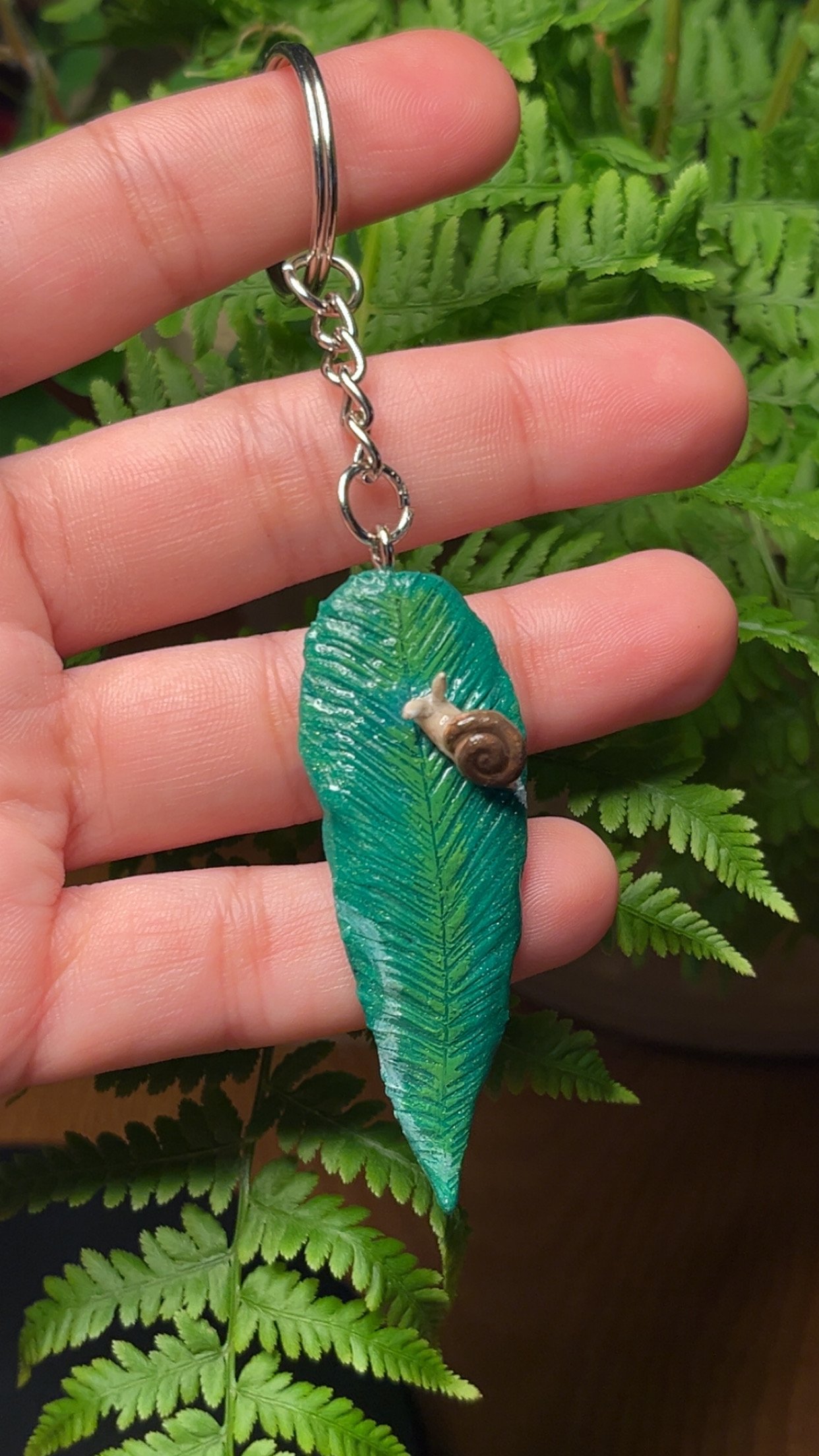 Snail keychain