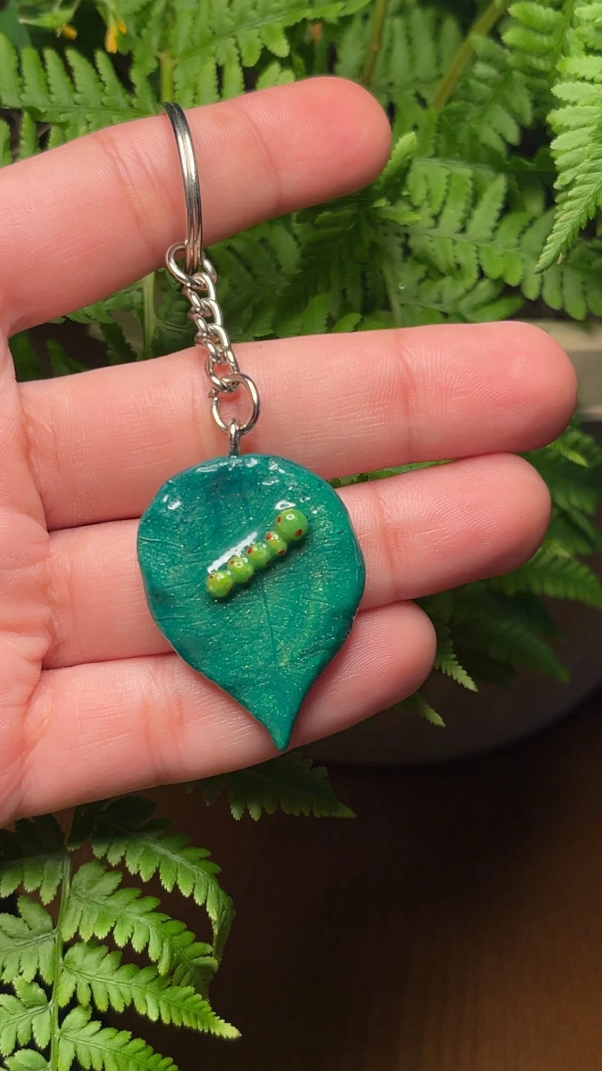 Caterpillar keychain
