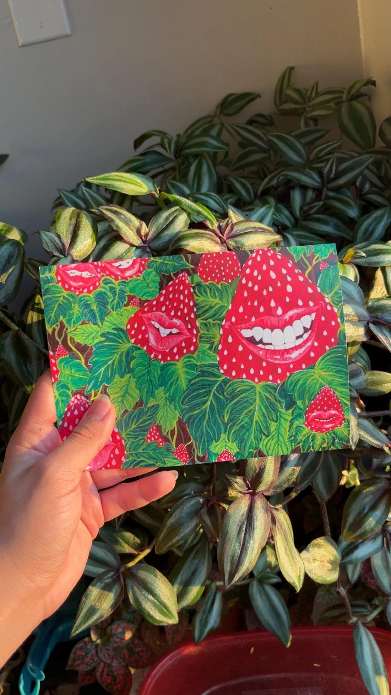Print- 5x7 Smiling Strawberries
