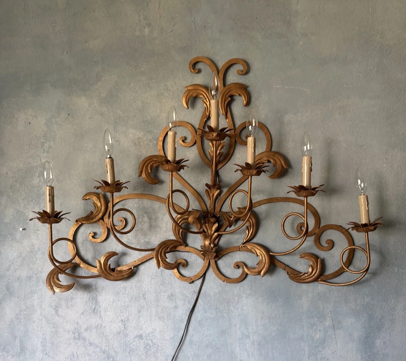 Itallian Tole Electrified Sconce