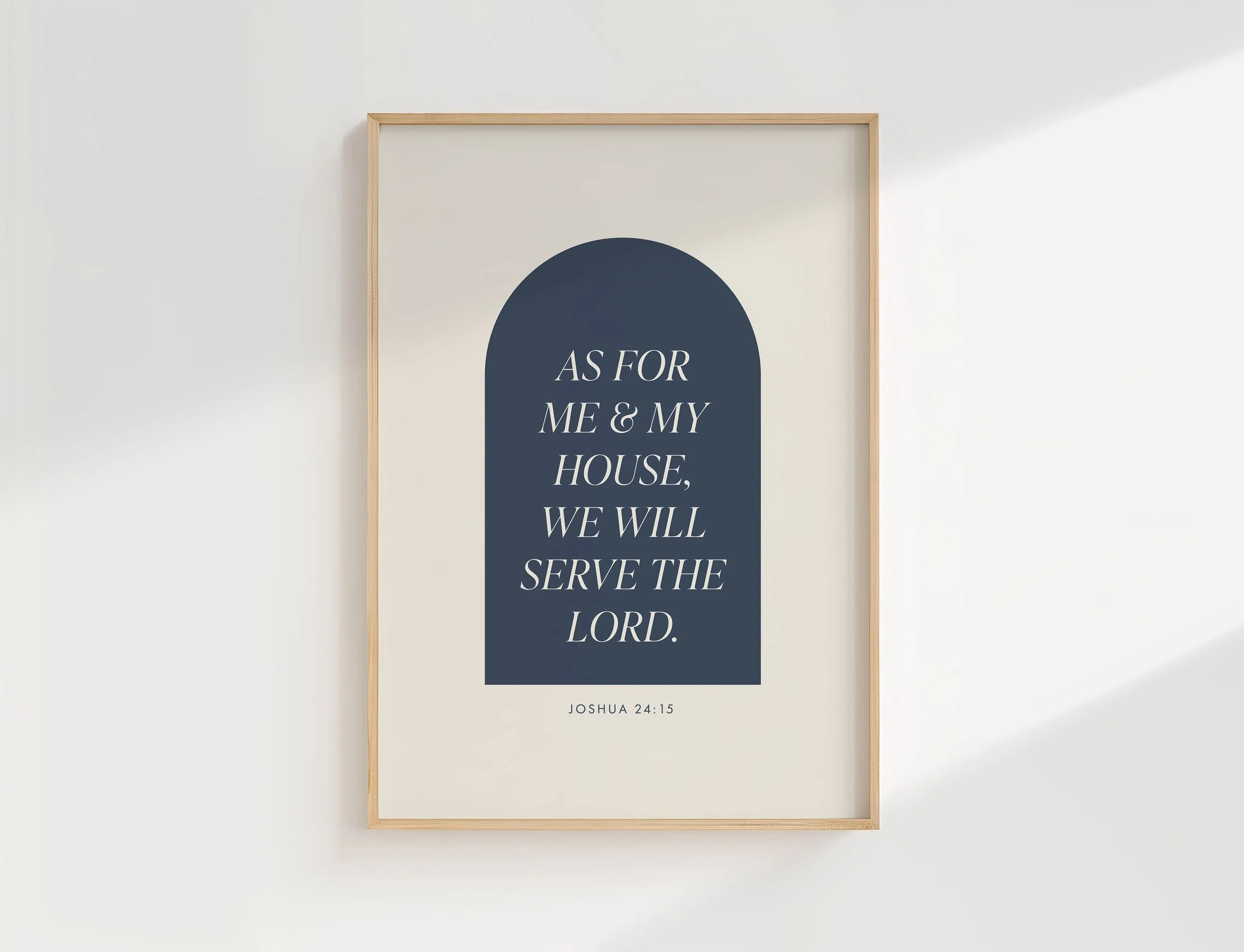 Joshua 24:15 Scripture Print | As For Me And My House Wall Art