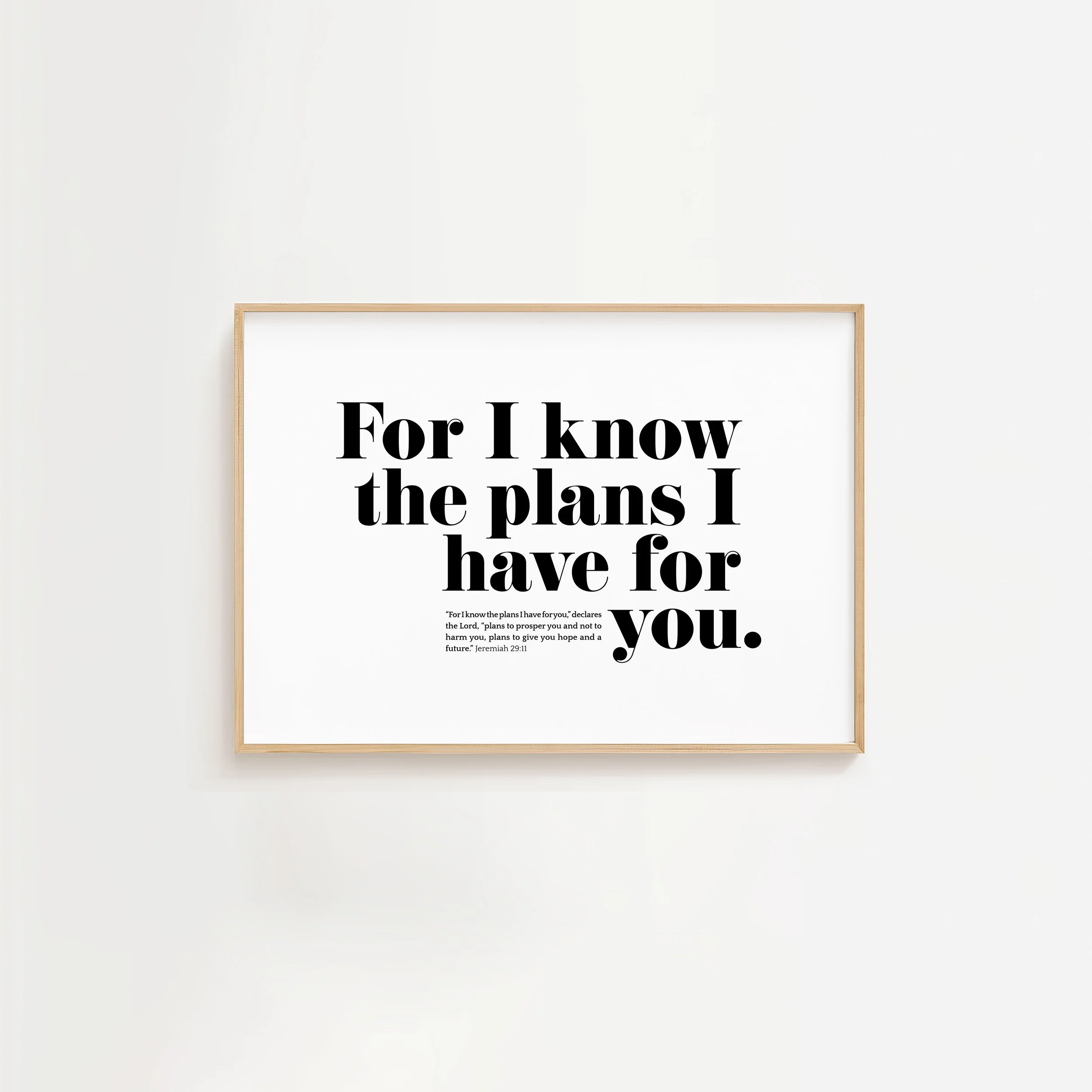 Jeremiah 29:11 Landscape Wall Art | For I Know The Plans Poster