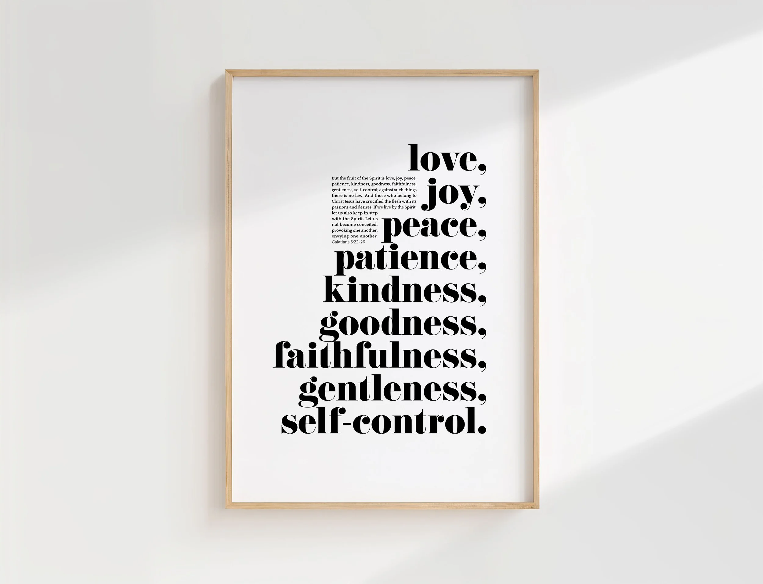 Galatians 5:22–26 Scripture Print | Fruit of the Spirit Wall Art
