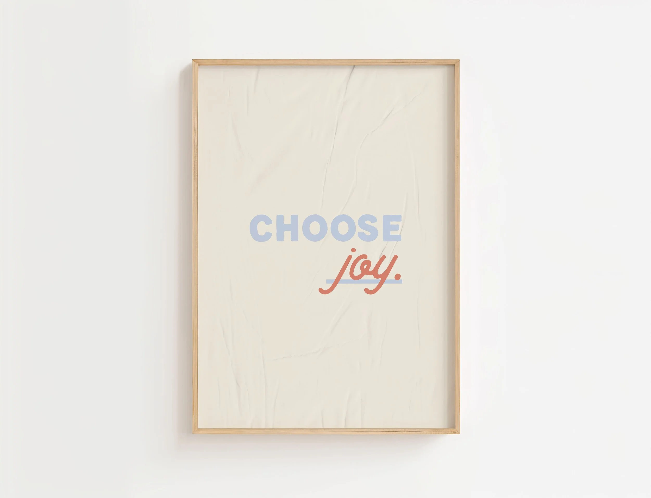 Choose Joy Poster | Positive Daily Reminder Wall Art
