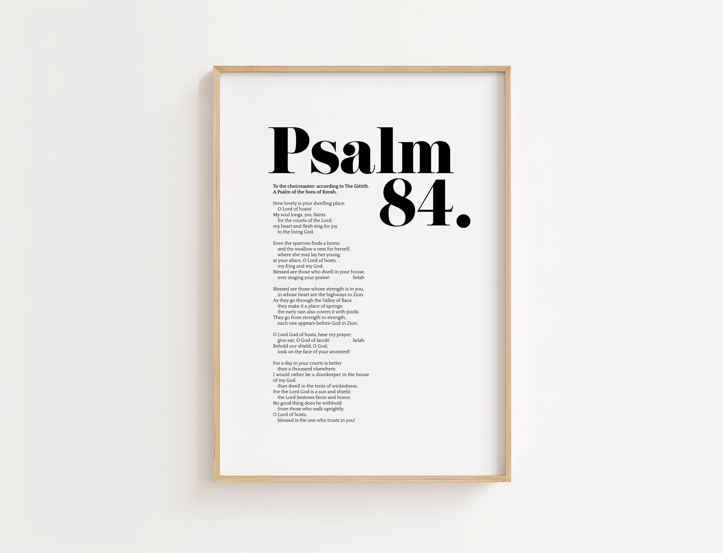 Psalm 84 Scripture Print | How Lovely Is Your Dwelling Place Wall Art