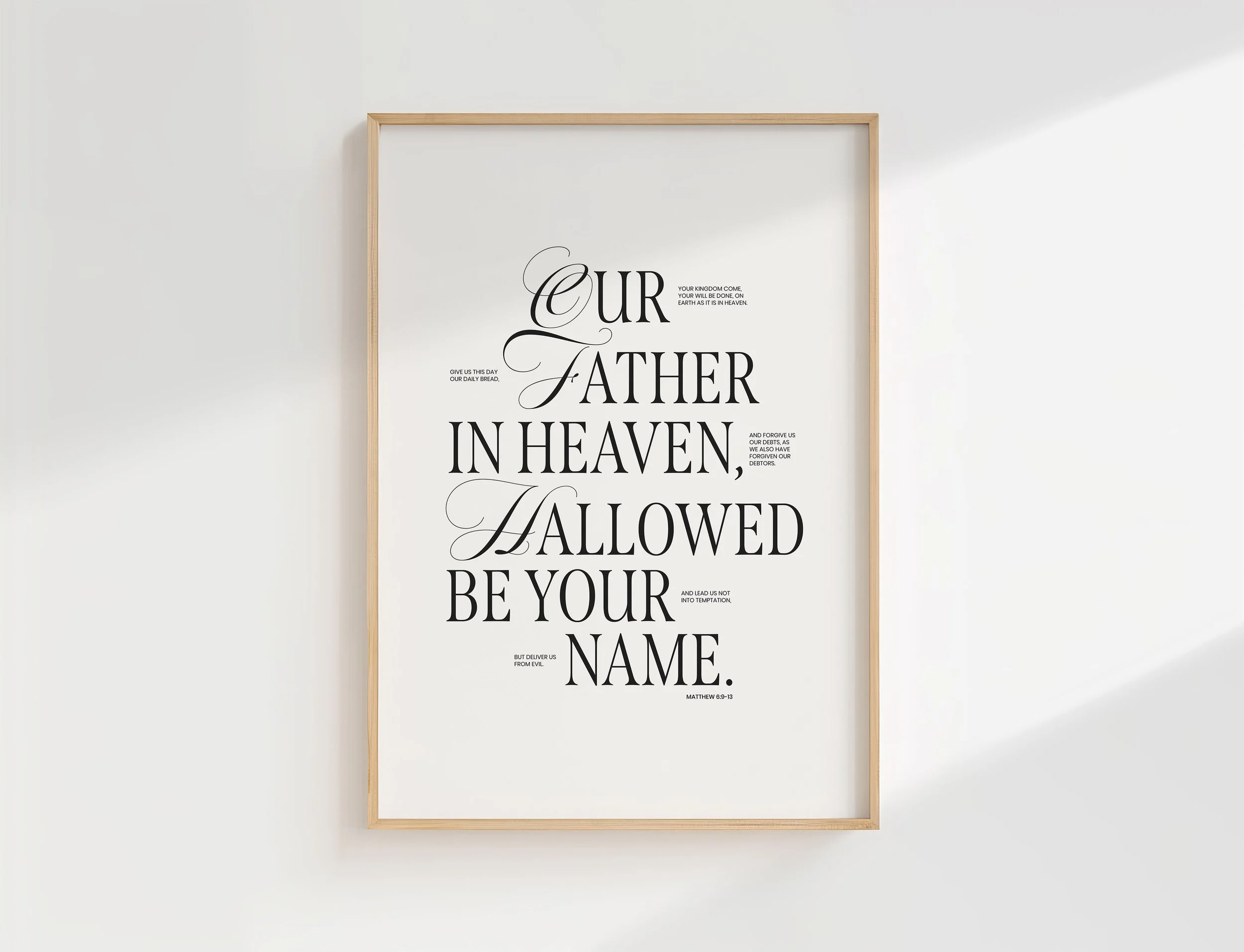 The Lord's Prayer ESV Poster | Elegant Matthew 6 Print