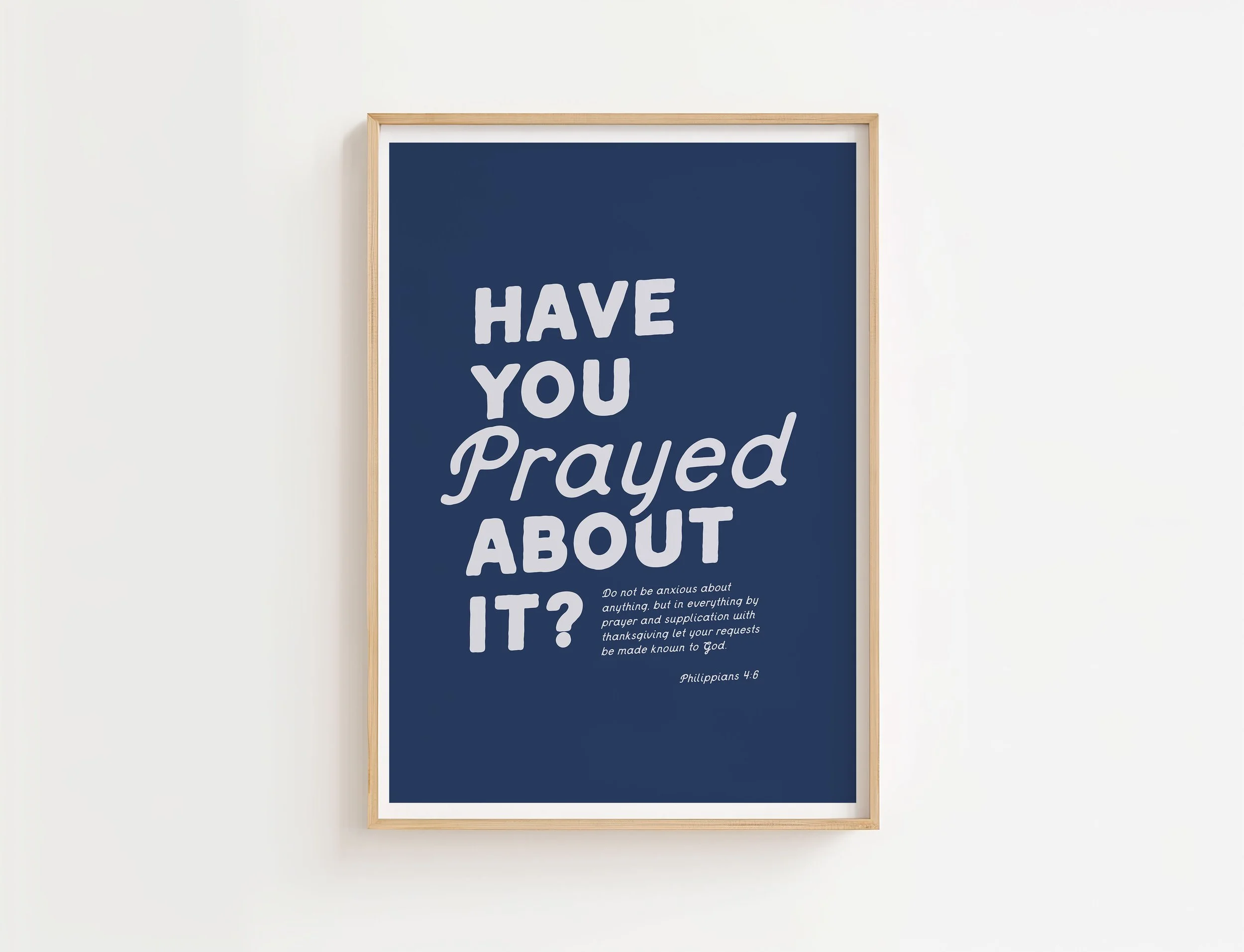Philippians 4:6 Scripture Print Set | Prayer Poster Christian Wall Art