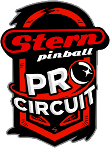 Stern Pinball Pro Circuit logo representing high‑level competitive pinball events hosted at 403 Club in Strawberry Hill, Kansas City.