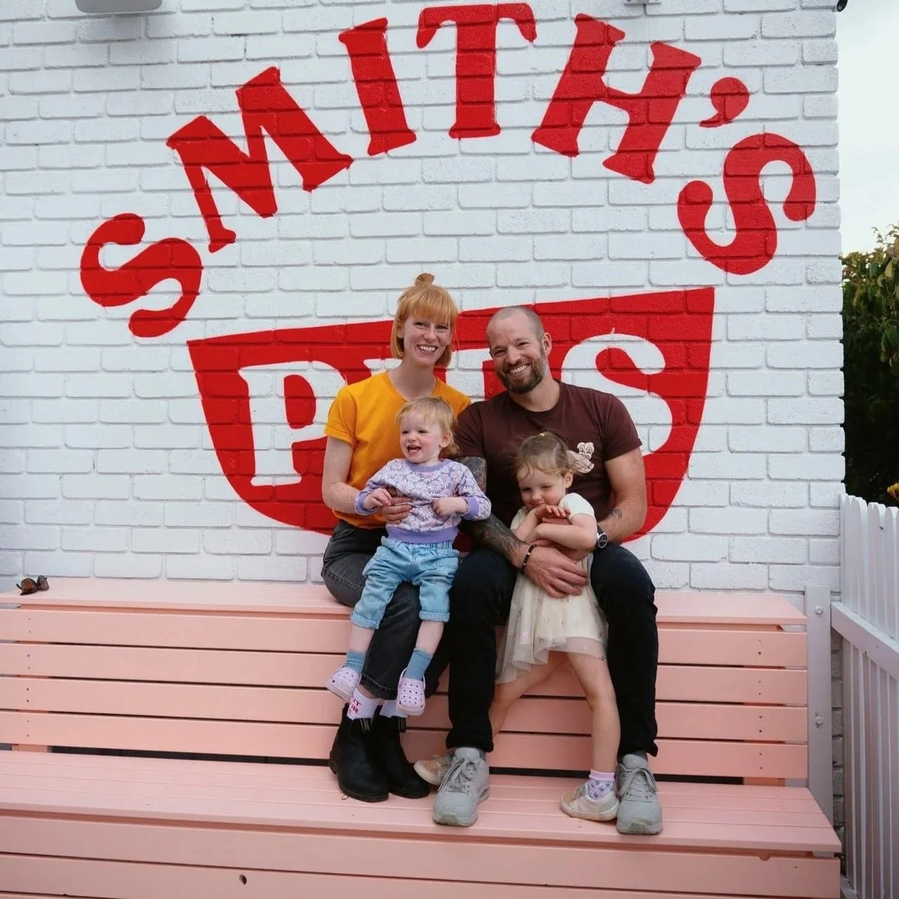 Smith's Pies owners and family at the Cambridge Pie Yard