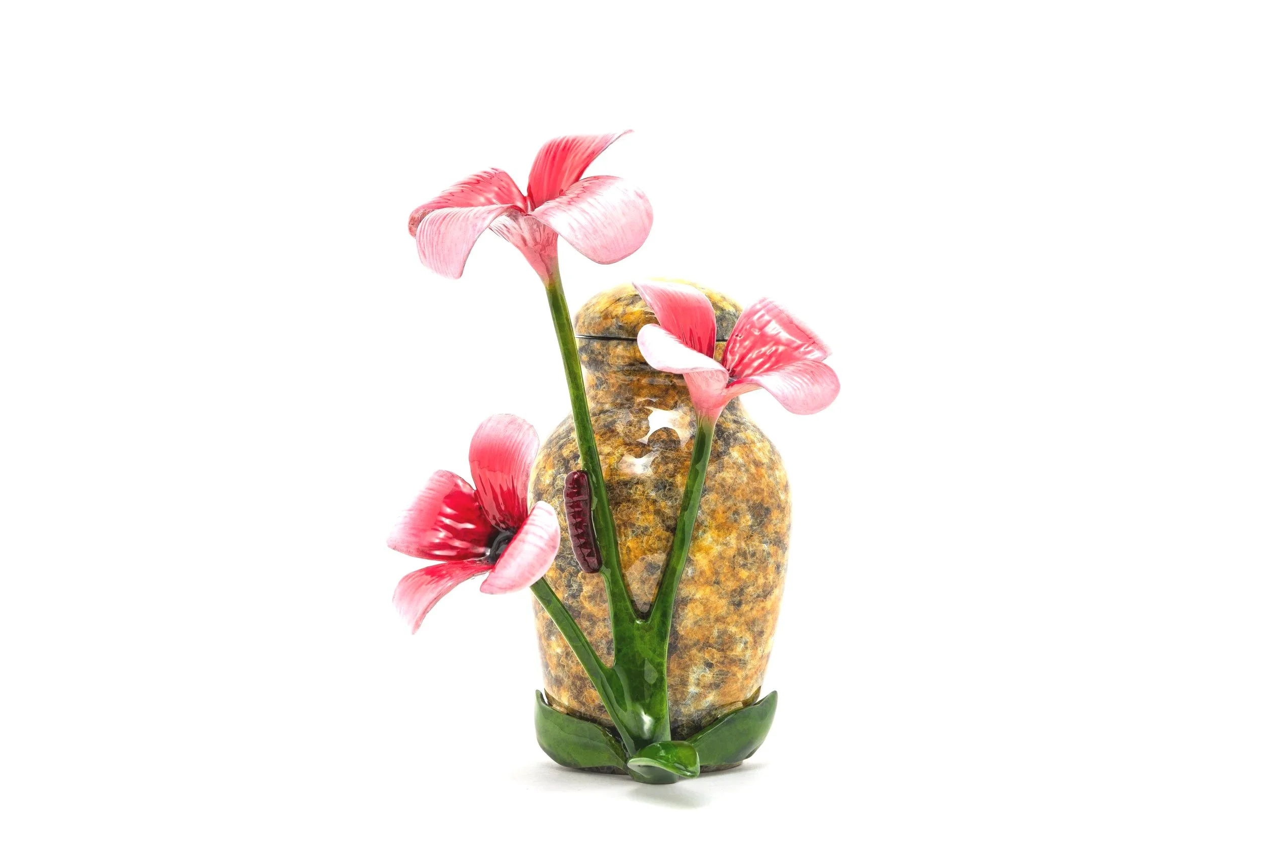 California Poppy Bronze Urn