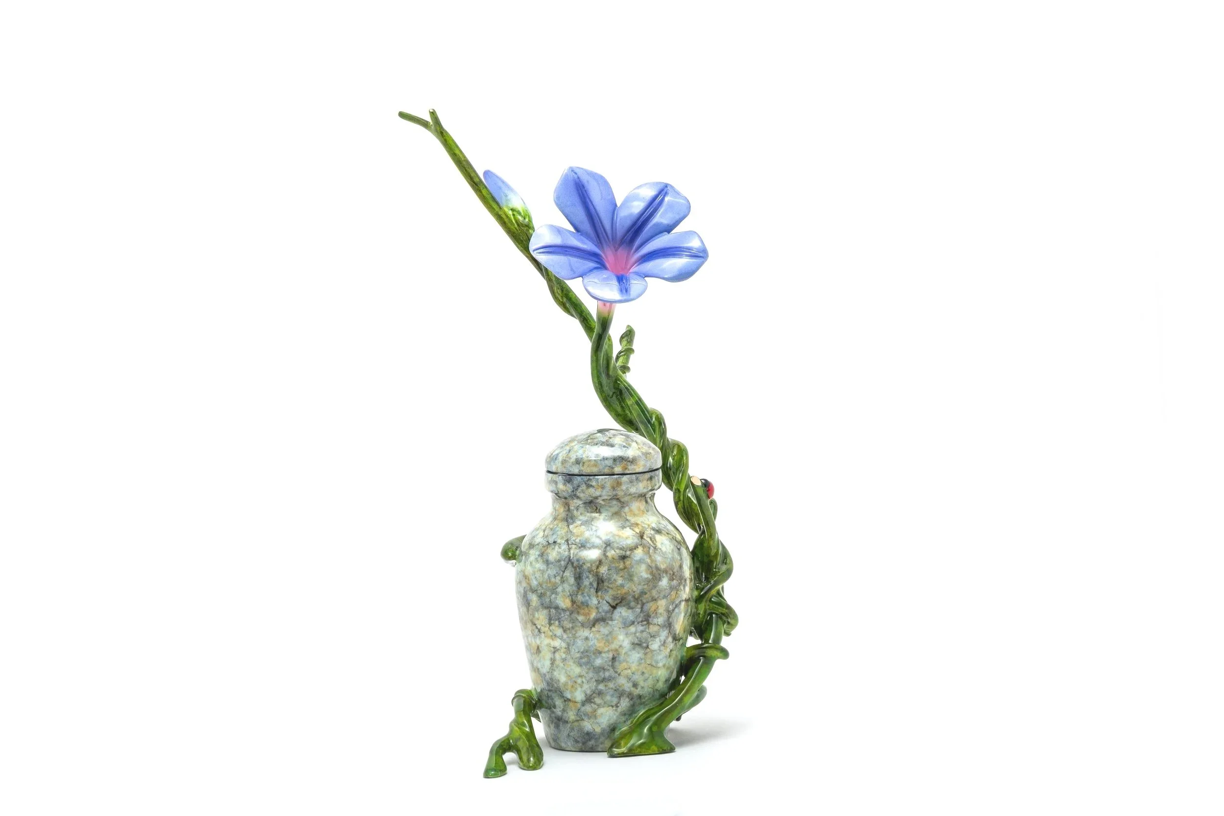 Morning Glory Bronze Urn