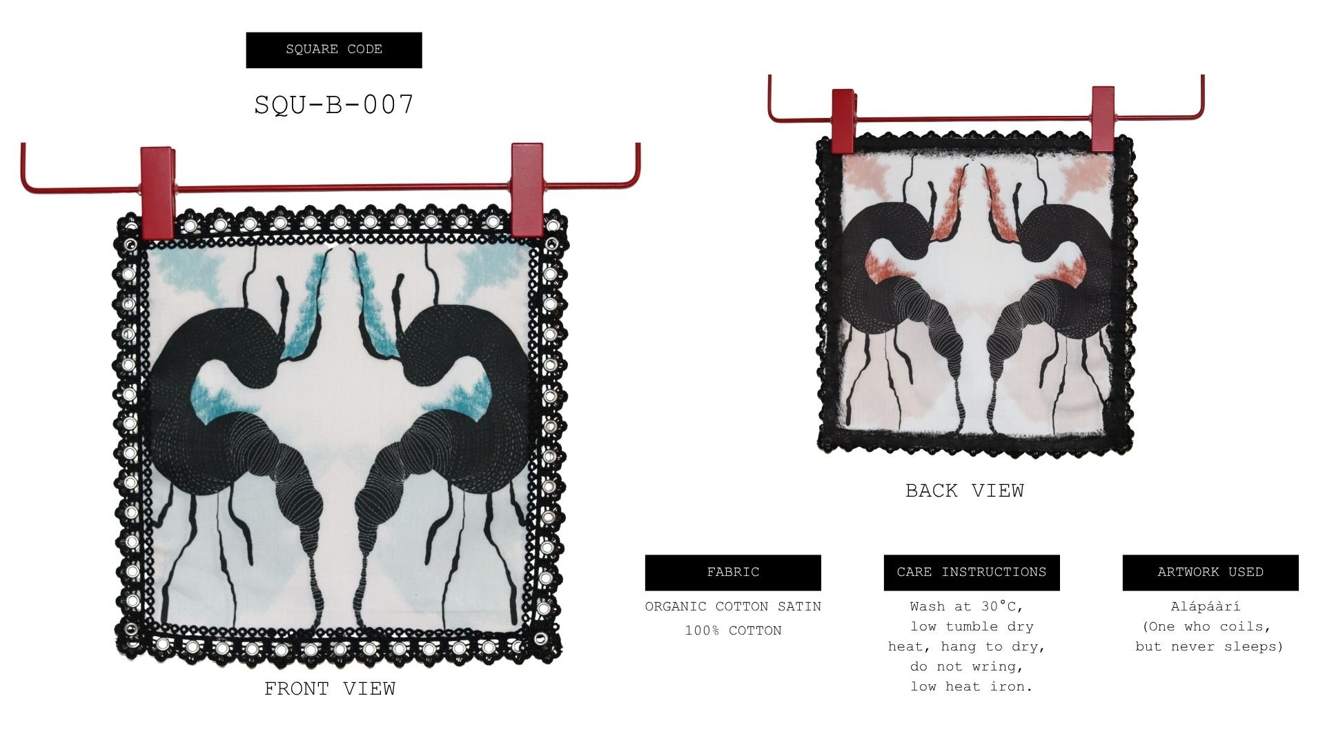 square with fantasy creature illustration in the style of art nouveau 